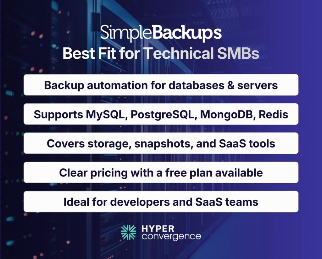 Simple Backups – Best Fit for Technical SMBs