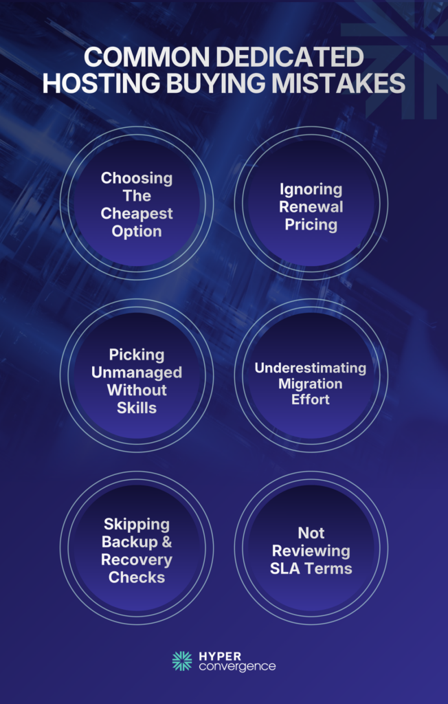 Common dedicated hosting buying mistakes