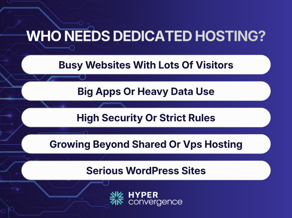 who needs dedicated hosting