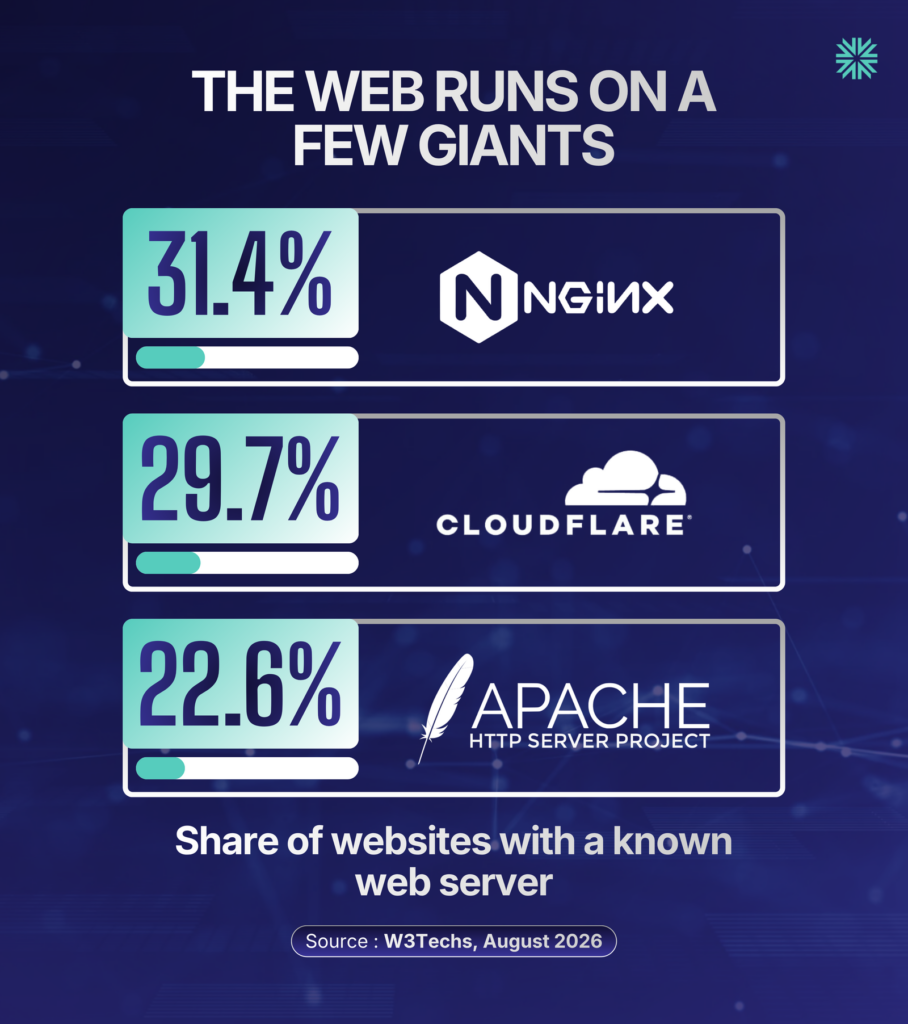 THE WEB RUNS ON A FEW GIANTS